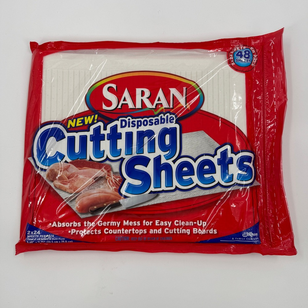 Saran Disposable Cutting‎ Sheets 24 Count White S.C. Johnson Discontinued